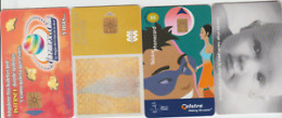 TC58- 4 CARTES A PUCE DE DIFFERENTS PAYS Pour 2 € - Altri & Non Classificati