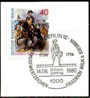 Berlin Poste Obl Yv:589 Mi:628 Friedrich Wilhelm Von Steuben Général Sur Fragment (TB Cachet à Date) - Oblitérés