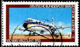 Berlin Poste Obl Yv:578 Mi:617 Für Die Jugend Vickers Viscount 1950 (cachet Rond) - Usati