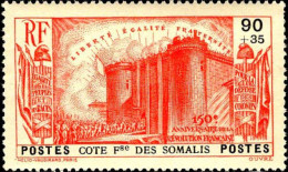 Cte Des Somalis Poste N** Yv:174 Mi:187 Prise De La Bastille (Dent(s) 1 Peu Courte) - Ungebraucht