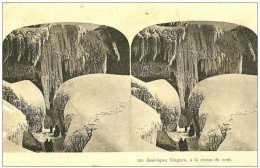 Chutes Du Niagara.cpa Stereo  Representant Les Chutes Verglacées. Cpa Rare. - Niagarafälle