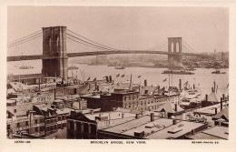 ETATS-UNIS - Brooklyn Bridge - New York - Vue Sur Le Pont - Vue D'ensemble De La Ville - Carte Postale Ancienne - Brooklyn