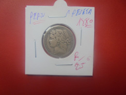 PEROU 1 PESETA 1880 ARGENT ASSEZ RARE (A.2) - Pérou