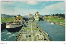 PANAMA  CANAL: MIRAFLORES  LOCKS  -  AS  SEEN  FROM  MIRAFLORES  BRIDGE  -  TO  GERMANY  -  PHOTO  -  FP - Panama