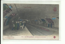 Cpa Paris, Métropolitain, Station Souterraine, Animée Tout Paris, Voyagée 1907 - Pariser Métro, Bahnhöfe
