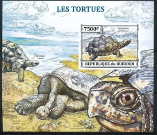 Burundi 2013 MNH Imperf MS, Geometric Tortoise, Turtle - Schildkröten