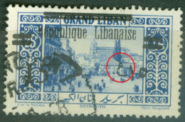 Grand Liban   Dallay   94 B  Ou Yvert  96 II   Ob  TB  Variété  Surcharge Arabe Sans Point Sur La Monnaie   - Used Stamps
