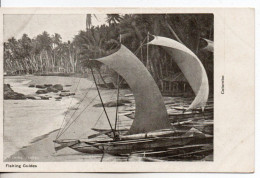 Carte Postale Ancienne Ceylan - Colombo. Fishing Guides - Bateau - Sri Lanka (Ceilán)