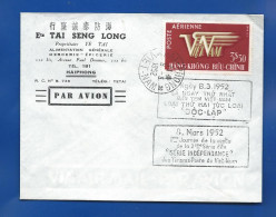 Enveloppe Avec Timbre Poste Aérienne Oblitération HAIPHONG 8-3-1952 - Vietnam