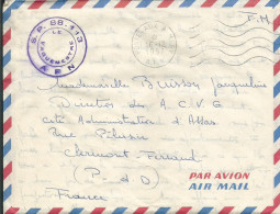 FRANCE LETTRE SP 88.113 POUR CLERMONT FERRAND ( PUY DE DOME ) DE 1957  LETTRE COVER - Oorlog In Algerije