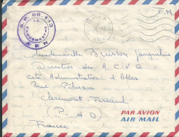 FRANCE LETTRE SP 88.113 POUR CLERMONT FERRAND ( PUY DE DOME ) DE 1957  LETTRE COVER - Algerienkrieg