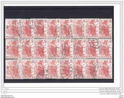 SVIZZERA:  1977  DEFINITIVA  - 10 C. ROSSO  US. -  RIPETUTO  24  VOLTE  -  YV/TELL. 1034 - Usati