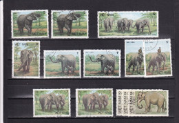 SA03 Vietnam 1984-1987 Elephants Used Stamps - Elephants