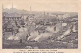 Les Serbes à USKUB ,, Sous La Pluie , Un Bivouac Des Troupes Vistorieuses - Serbia