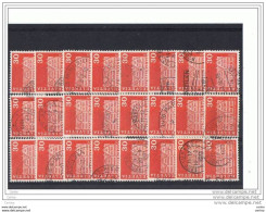 SVIZZERA:  1968  EDIFICI  -  30 C. ROSSO  US. -  RIPETUTO  24  VOLTE  -  YV/TELL. 819 - Used Stamps