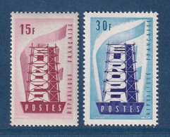 France - YT Nº 1076 Et 1077 ** - Neuf Sans Charnière - 1956 - Unused Stamps