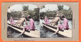 04574 / A Bite At Last Cannotage Enfin Nous Avons Attrapé Quelque Chose 1890s Stereo-Views COSMOPOLITAN Serie - Stereo-Photographie