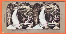 04572 / ⭐ ◉ ♥️ Rare COLORADO Ute Pass Rain Bow Falls-Chutes De L'ARC En CIEL 1890s Stereo-Views COSMOPOLITAN Serie - Stereo-Photographie