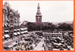 04625 / Rare OSLO Stortorvet-Domkirken Place Jour De Marché 1950s Harstad KUNSTFORLAG / Norway Norge Norvège - Norvège