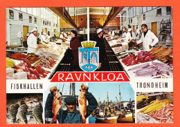 04656 / RAVNKLOA Fiskhallen Trondheim Norway Fish Market Marché Au Poisson Norvège 1980s  AUNE M-4948-1 - Norwegen