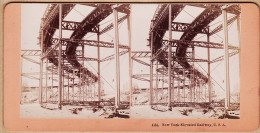 04578 / U.S.A Stereo KILBURN 1890s NEW YORK Elevated RAILWAY Travaux Construction Metro Aerien Stereoview N° 4134 - Fotos Estereoscópicas
