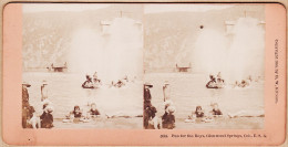 04581 / U.S.A Stereo KILBURN 1890 GLENWOOD SPRINGS Natatorium Fun For The Boys Garfield County COLORADO Stereoview 5624 - Stereoscopic