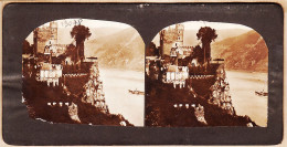 04576 / Stereo Stereoscopic View 1890s Chateau De CHILLON Lac LEMAN  Switzerland Suisse - Stereoscoop