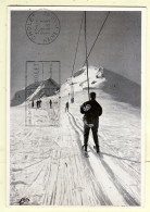 04793 / Tire-Fesse Remonte Pente Ski 29.03.1963 à Docteur BAUMIER Saumur Carte Publicitaire LABORATOIRES SARGET - Sport Invernali