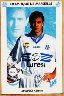 04743 / OM 1996-97 Alberto MALUSCI Défenseur Central Italien OLYMPIQUE De MARSEILLE Eurest Adidas TAT  - Soccer