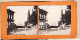 04563 / Stereo View 1890s FLORENCE Vue Prise  Jardin BOBOLI FIRENZE Palazzo Vechio Dal Giardino  - Stereoscopio