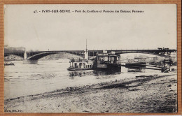 04965 / IVRY-sur-SEINE Val-de-Marne Pont De CONFLANS Pontons Des Bateaux Parisiens 1910s Edition BURET 45 - Ivry Sur Seine