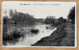 04955 / De CHENNEVIERES à CHAMPIGNY Val-de-Marne  Cliché 1900s - Chennevieres Sur Marne