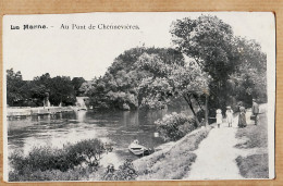 04956 / CHENNEVIERES Val-de-Marne Au Pont De Promenade Barque Cliché 1900s - Chennevieres Sur Marne