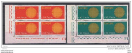 REPUBBLICA:  1970  EUROPA  CEPT  -  S. CPL. 2  VAL. BL. 4  N. -  SASS. 1122/23 - 1970