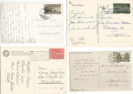 Suisse Small Lot #4 Pcard Used With Pro Patria Juventute Etc 10's To 50's - See Scan - Covers & Documents
