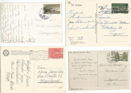 Suisse Small Lot #4 Pcard Used With Pro Patria Juventute Etc 10's To 50's - See Scan - Marcophilie