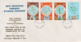 Enveloppe  FDC  1er Jour   NOUVELLES  HEBRIDES   Cartographie   Des  Iles  1978 - FDC