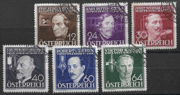 Österreich 1936: ANK 632- 637 O, Serie Österreichische Erfinder (90.-) Ghega, Kaplan, Ressel, Welsbach,... - Sonstige & Ohne Zuordnung