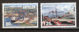 Nederlandse Antillen NVPH 1006-07 Containerhavens Curacao 1992 MNH Postfris - Curacao, Netherlands Antilles, Aruba