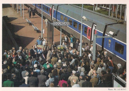 TGV 16  .  Baptême . Rame 340 . Dourdan . 17 03 1990 . - Trains