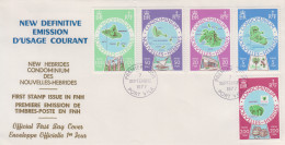 Enveloppe  FDC  1er Jour   NOUVELLES  HEBRIDES   Cartographie   Des  Iles  1977 - FDC