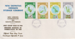 Enveloppe  FDC  1er Jour   NOUVELLES  HEBRIDES   Cartographie   Des  Iles  1977 - FDC