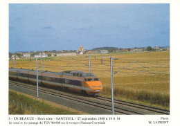 TGV 18  . Sud-Est . En Beauce . Santeuil . 1988 . TGV 904589 . 27 09 1998 . N°3 . - Trains
