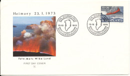 Greenland FDC 18-10-1973 Volcano Heimey With Cachet - FDC