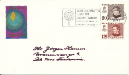 Greenland Cover Sent To Denmark Post Early For Christmas And A Christmas Seal Sdr. Stromfjord 14-11-1983 - Storia Postale