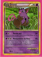 Carte Pokemon Francaise 2011 Heart Gold Triomphe 23/102 Groret 90pv Bon Etat - HeartGold & SoulSilver