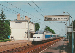 TGV 25 . Garancières La Queue . 14 06 1989 . Dreux . Atlantique . Rame N° 301 . Baliziaux . - Trains