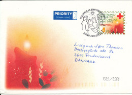 Finland Cover Port Paye With Special Christmas Postmark And Cachet Sent To Denmark 8-12-2000 The Cover Is Damaged On The - Brieven En Documenten