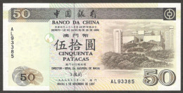 Macau Macao SAR 50 Patacas Banco Da China P-92b 1997 UNC - Macao
