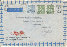 Finland Air Mail Cover Sent To Denmark Helsinki 10-9-1957 - Storia Postale